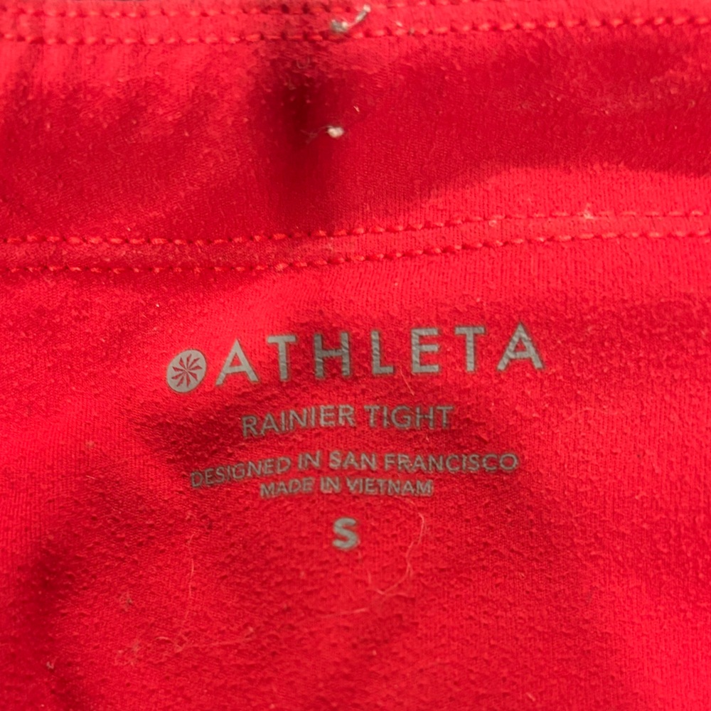 Athleta Rainer Bright Red Leggings View 3